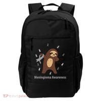 Meningioma Awareness Brain Cancer Related Sloth Ribbon Gift Backpack thumb 0
