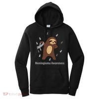 Meningioma Awareness Brain Cancer Related Sloth Ribbon Gift Women's Hoodie thumb 0