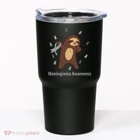Meningioma Awareness Brain Cancer Related Sloth Ribbon Gift Tumbler thumb 0