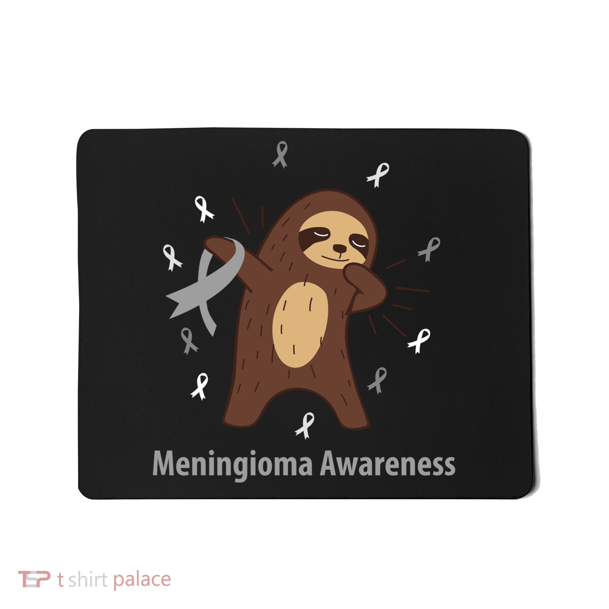 Meningioma Awareness Brain Cancer Related Sloth Ribbon Gift Mousepad