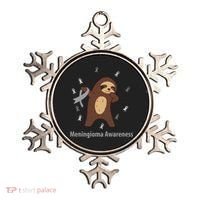Meningioma Awareness Brain Cancer Related Sloth Ribbon Gift Ornament thumb 0