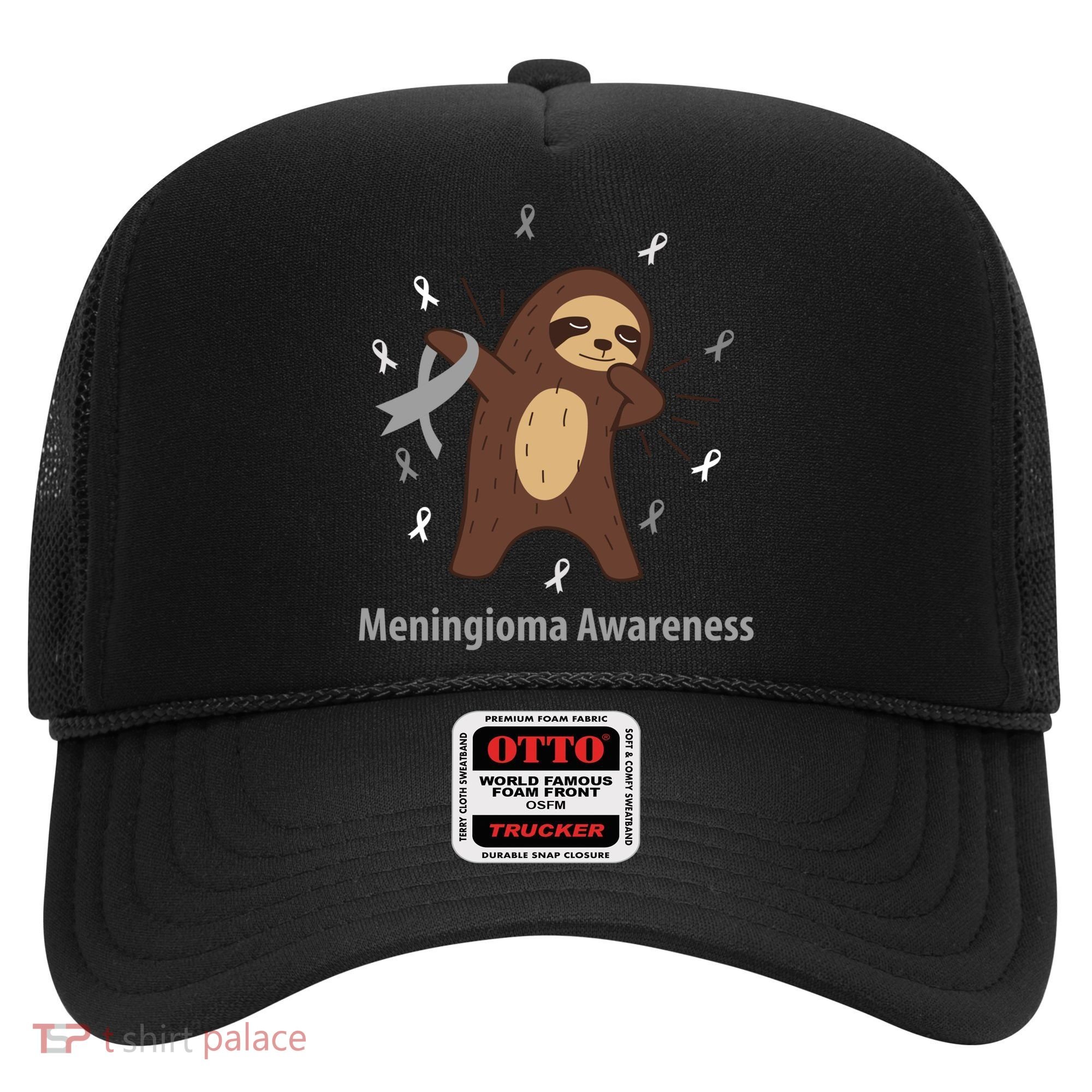 Meningioma Awareness Brain Cancer Related Sloth Ribbon Gift Hat