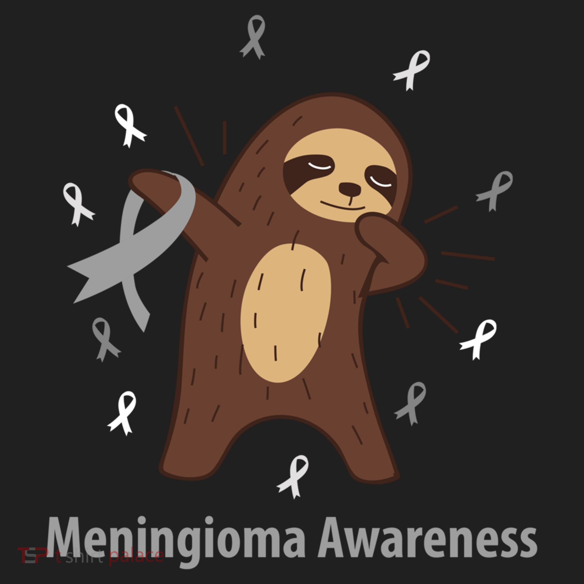 Meningioma Awareness Brain Cancer Related Sloth Ribbon Gift Hat