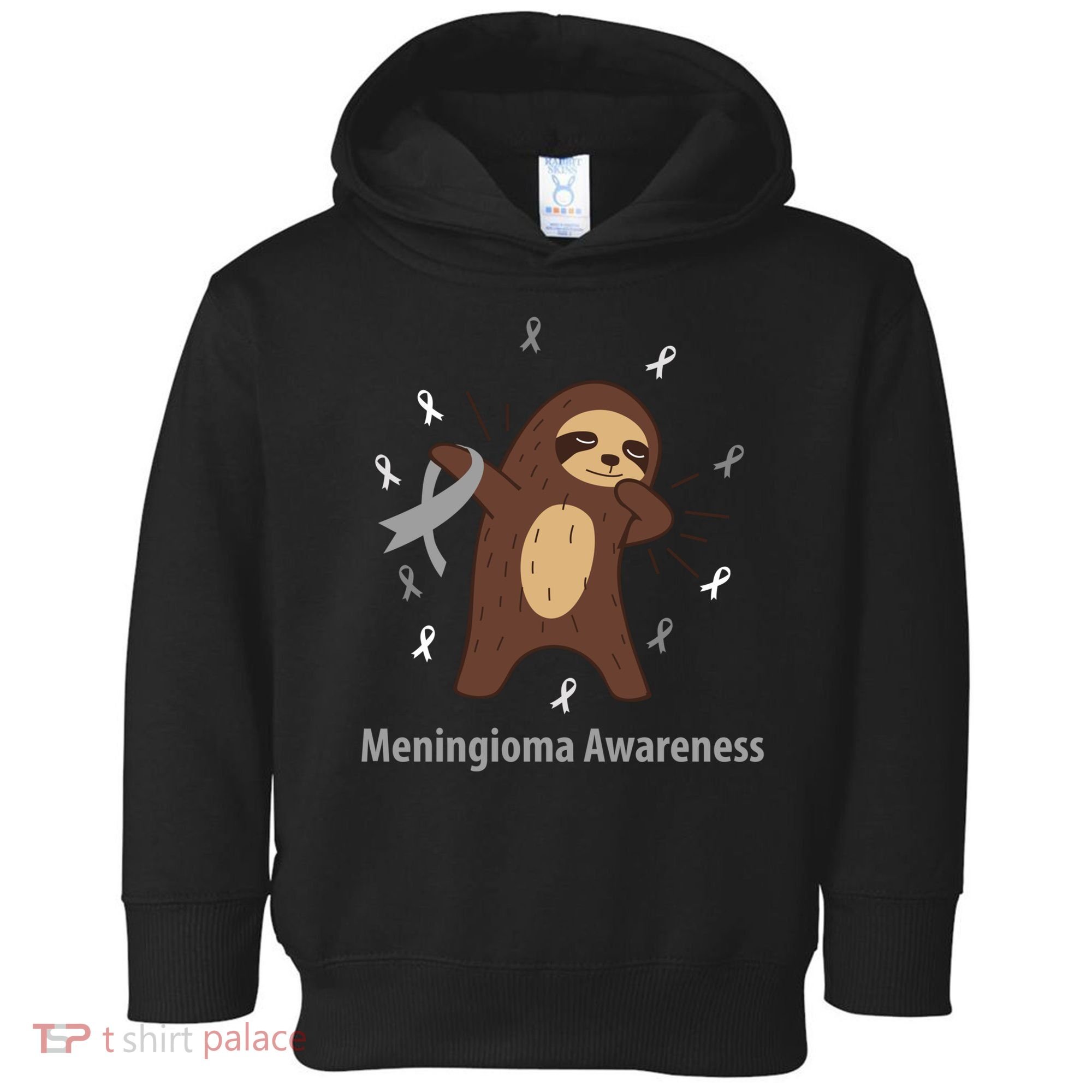 Meningioma Awareness Brain Cancer Related Sloth Ribbon Gift Toddler Hoodie