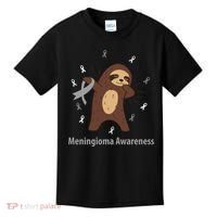 Meningioma Awareness Brain Cancer Related Sloth Ribbon Gift Kids T-Shirt thumb 0