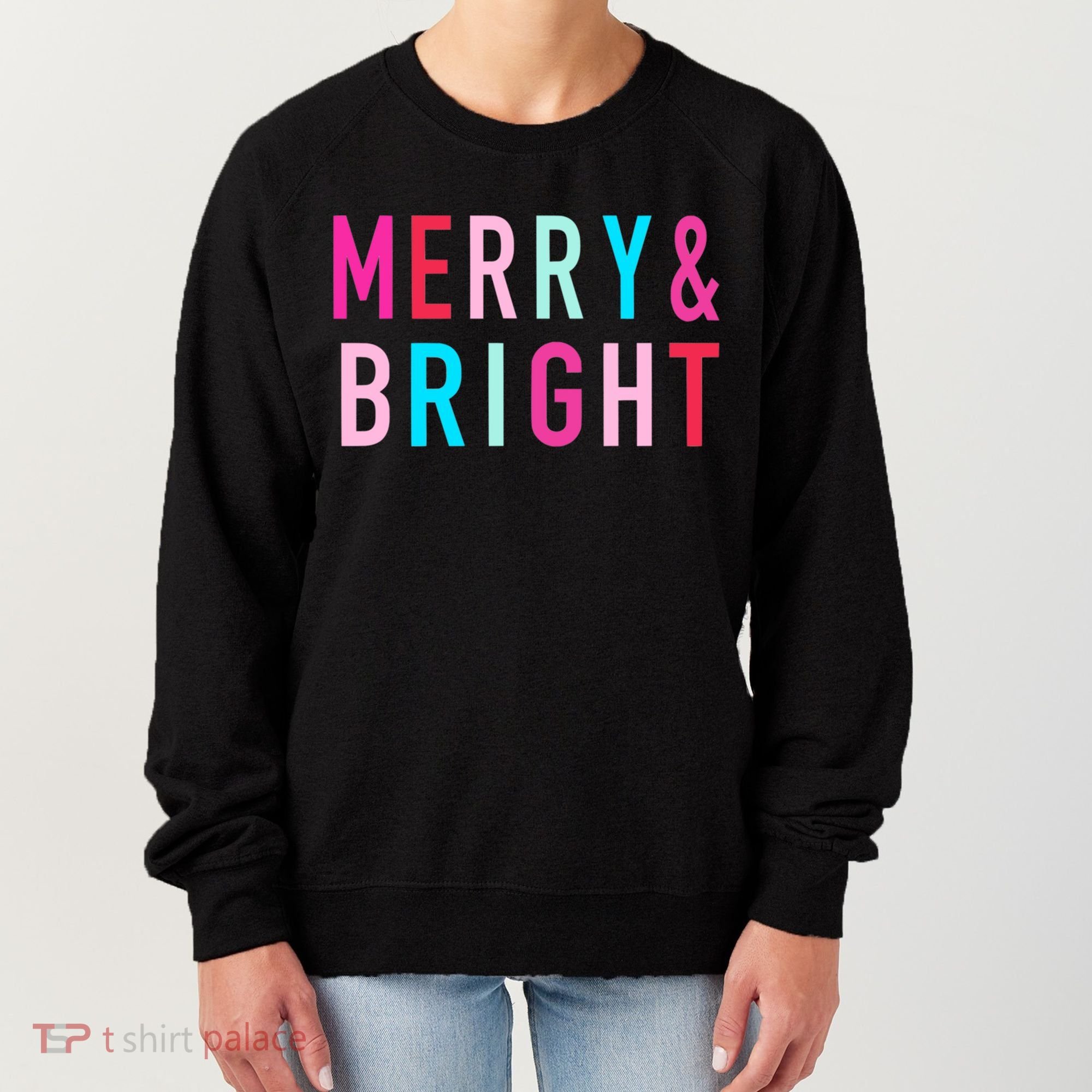 Merry And Bright Christmas Cool Gift Women's Sweatshirt