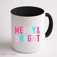 Merry And Bright Christmas Cool Gift Coffee Mug thumb 1