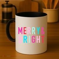 Merry And Bright Christmas Cool Gift Coffee Mug thumb 4
