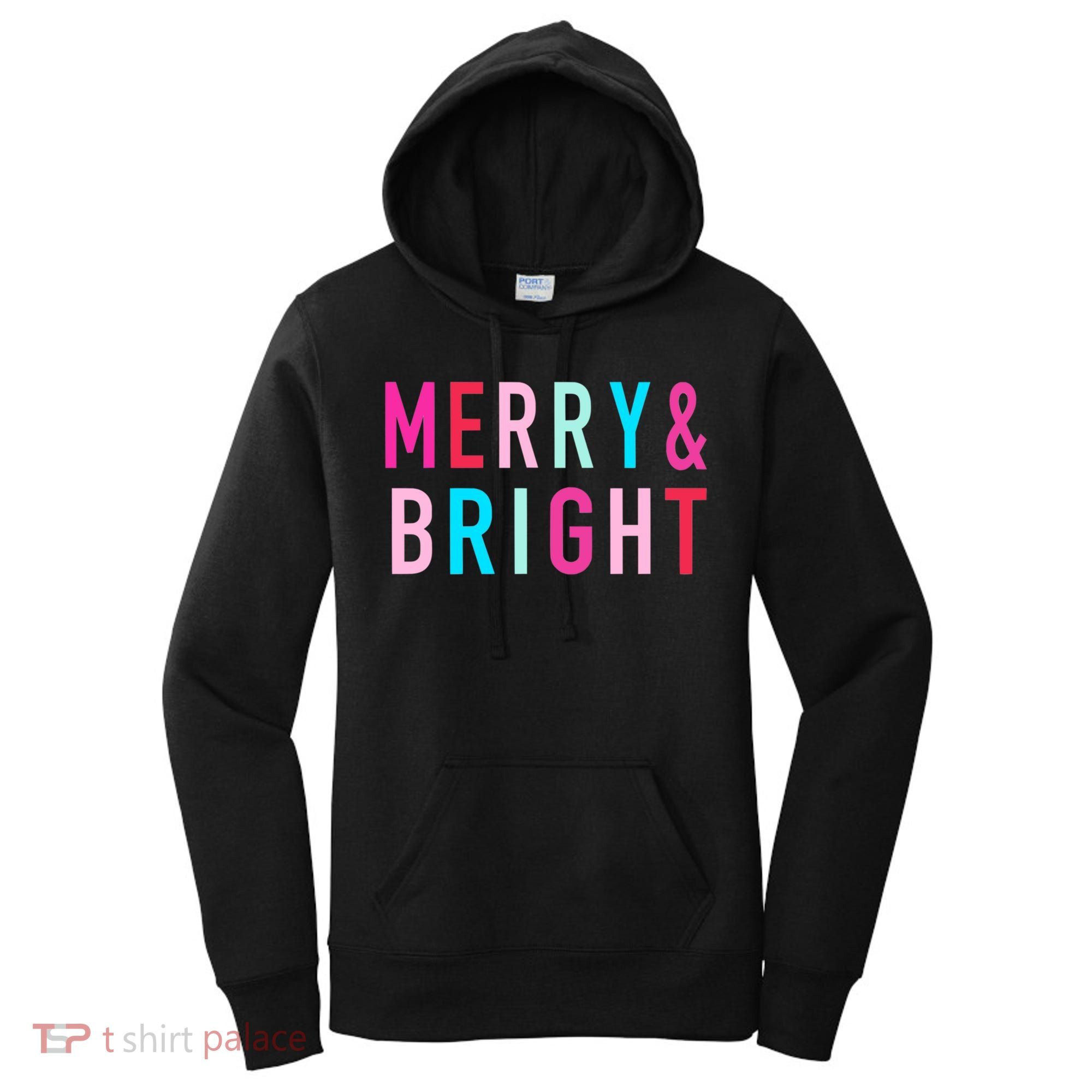 Merry And Bright Christmas Cool Gift Women's Hoodie