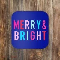 Merry And Bright Christmas Cool Gift Coaster thumb 0