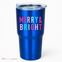 Merry And Bright Christmas Cool Gift Tumbler thumb 0