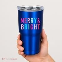 Merry And Bright Christmas Cool Gift Tumbler thumb 2