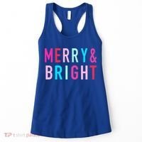 Merry And Bright Christmas Cool Gift Women's Tank Top thumb 0