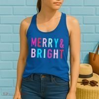 Merry And Bright Christmas Cool Gift Women's Tank Top thumb 2