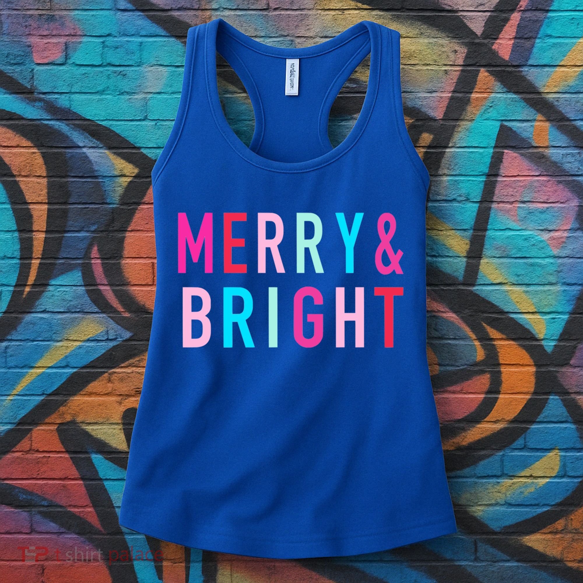 Merry And Bright Christmas Cool Gift Women's Tank Top
