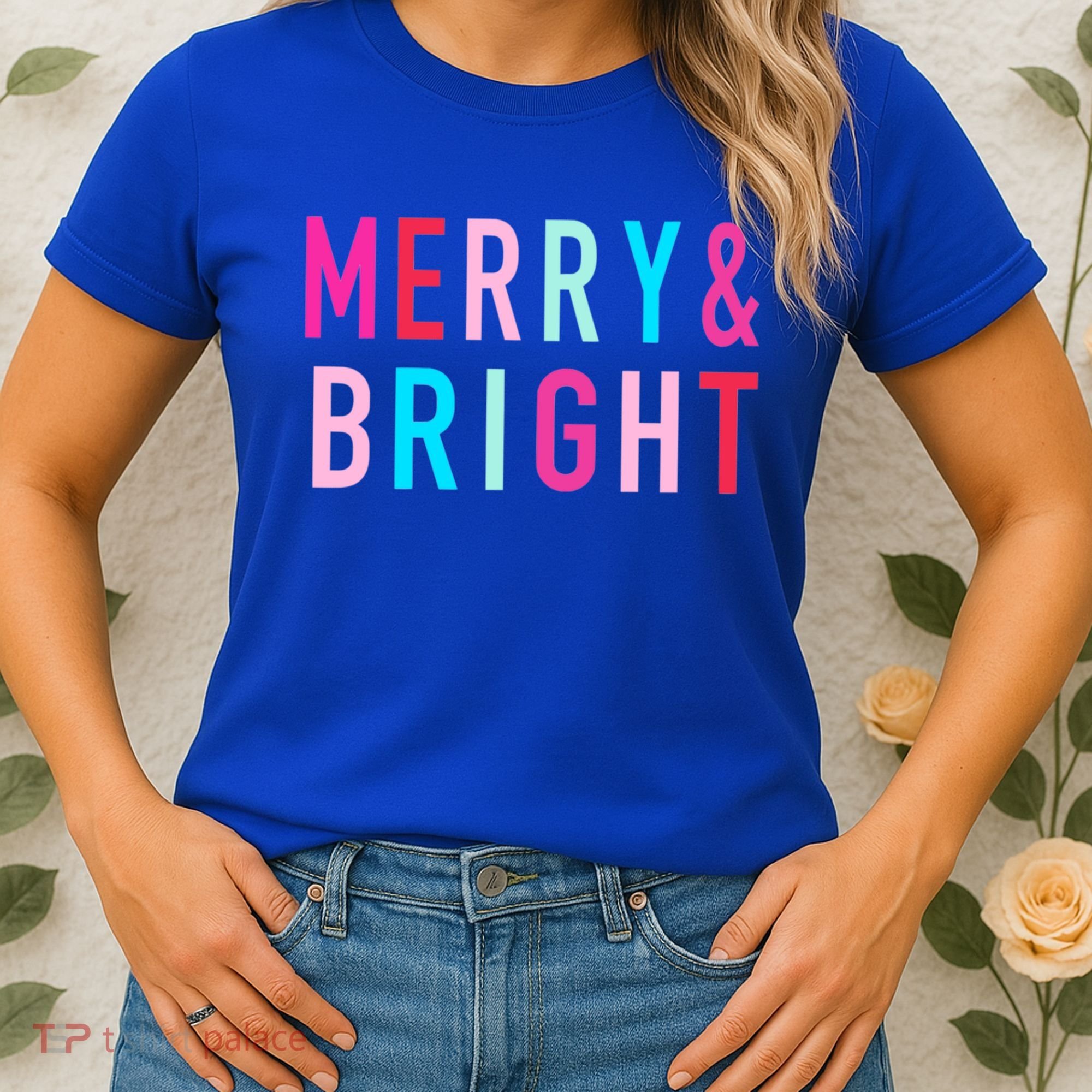 Merry And Bright Christmas Cool Gift Women's T-Shirt