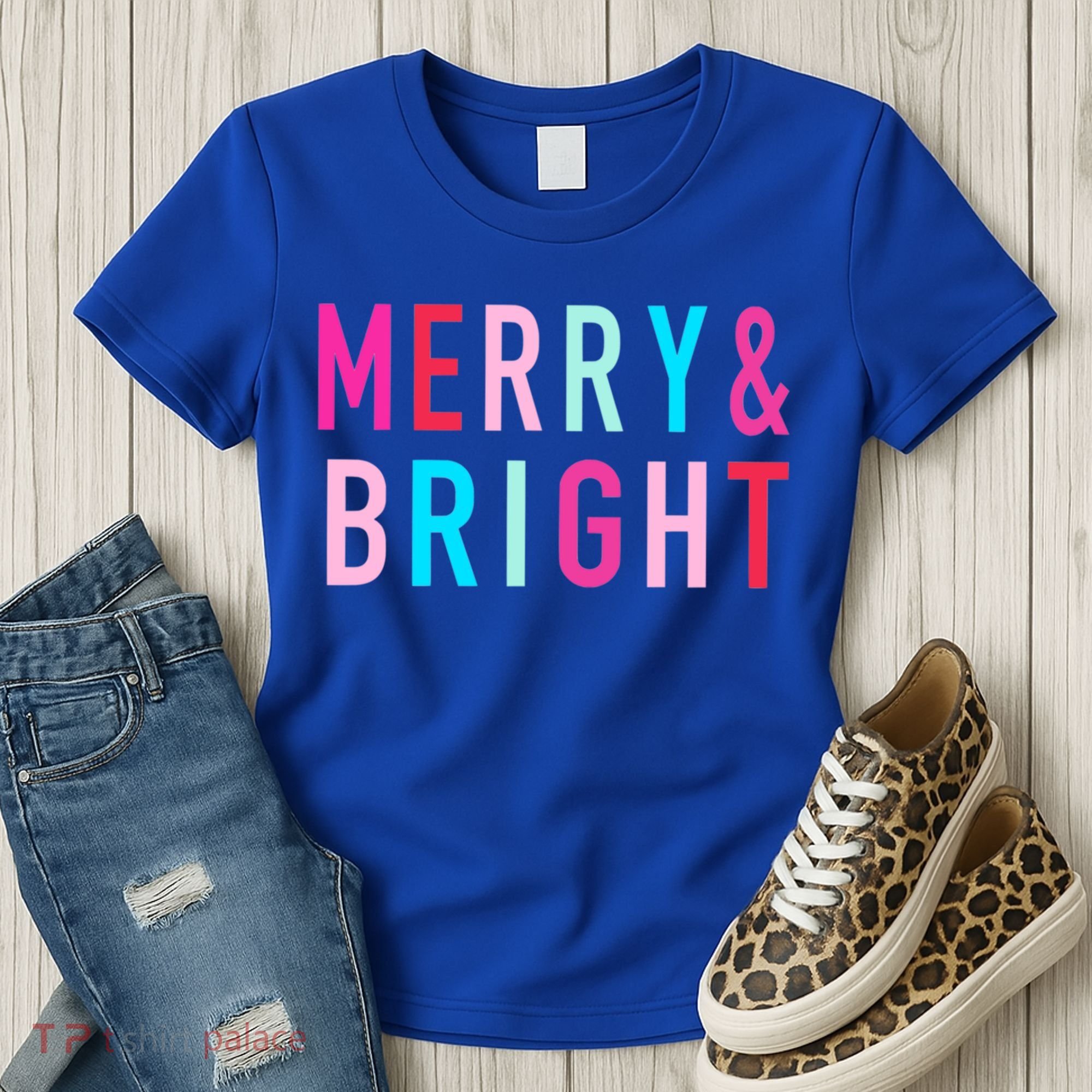 Merry And Bright Christmas Cool Gift Women's T-Shirt