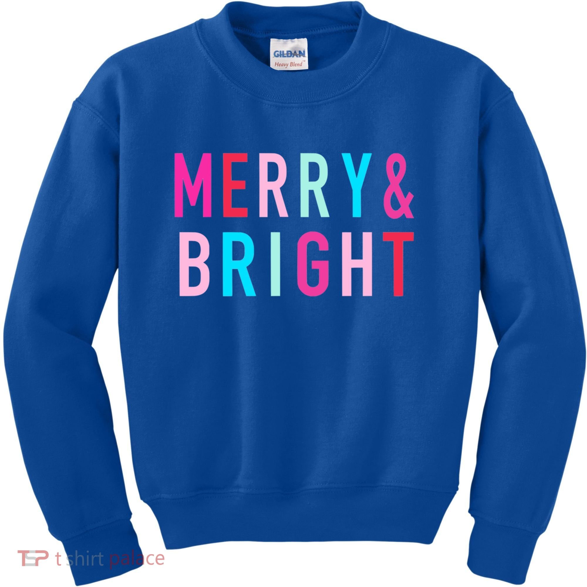 Merry And Bright Christmas Cool Gift Kids Sweatshirt