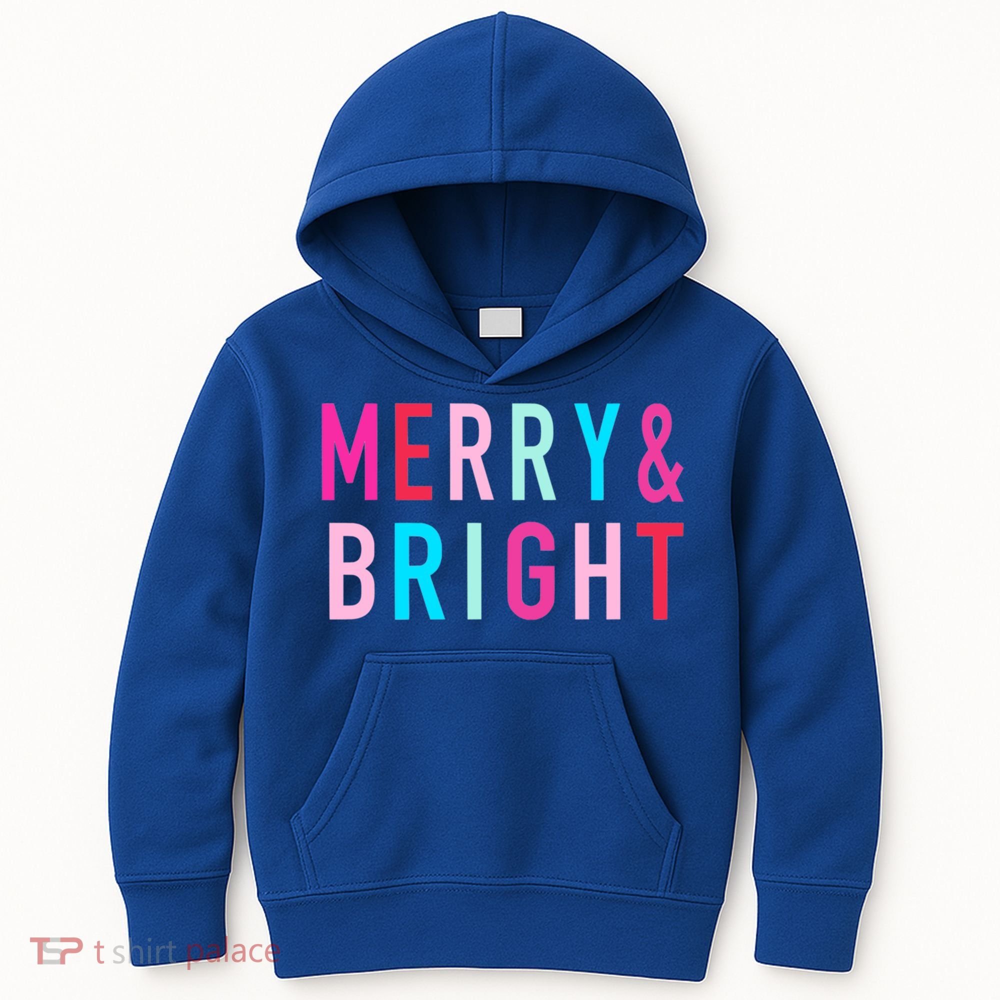 Merry And Bright Christmas Cool Gift Kids Hoodie