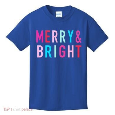 Merry And Bright Christmas Cool Gift Kids T-Shirt