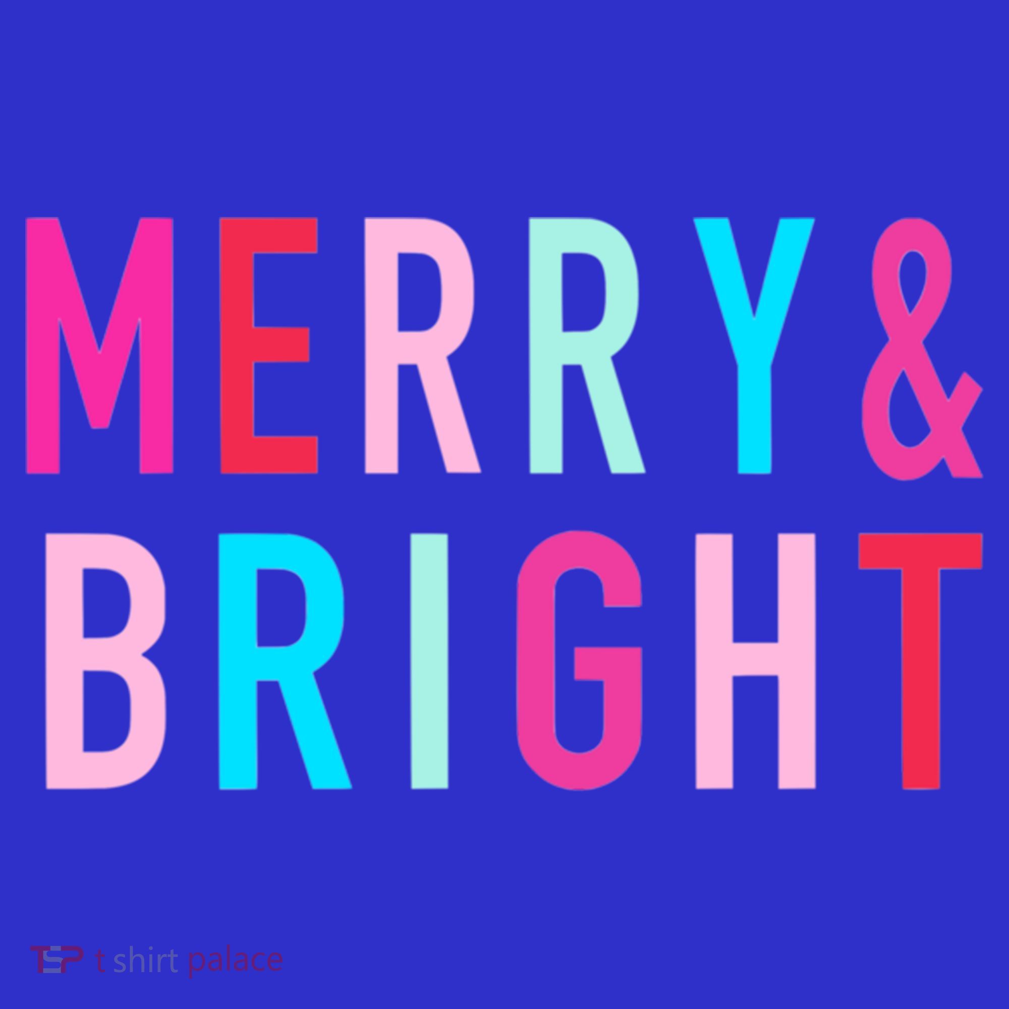 Merry And Bright Christmas Cool Gift Kids T-Shirt