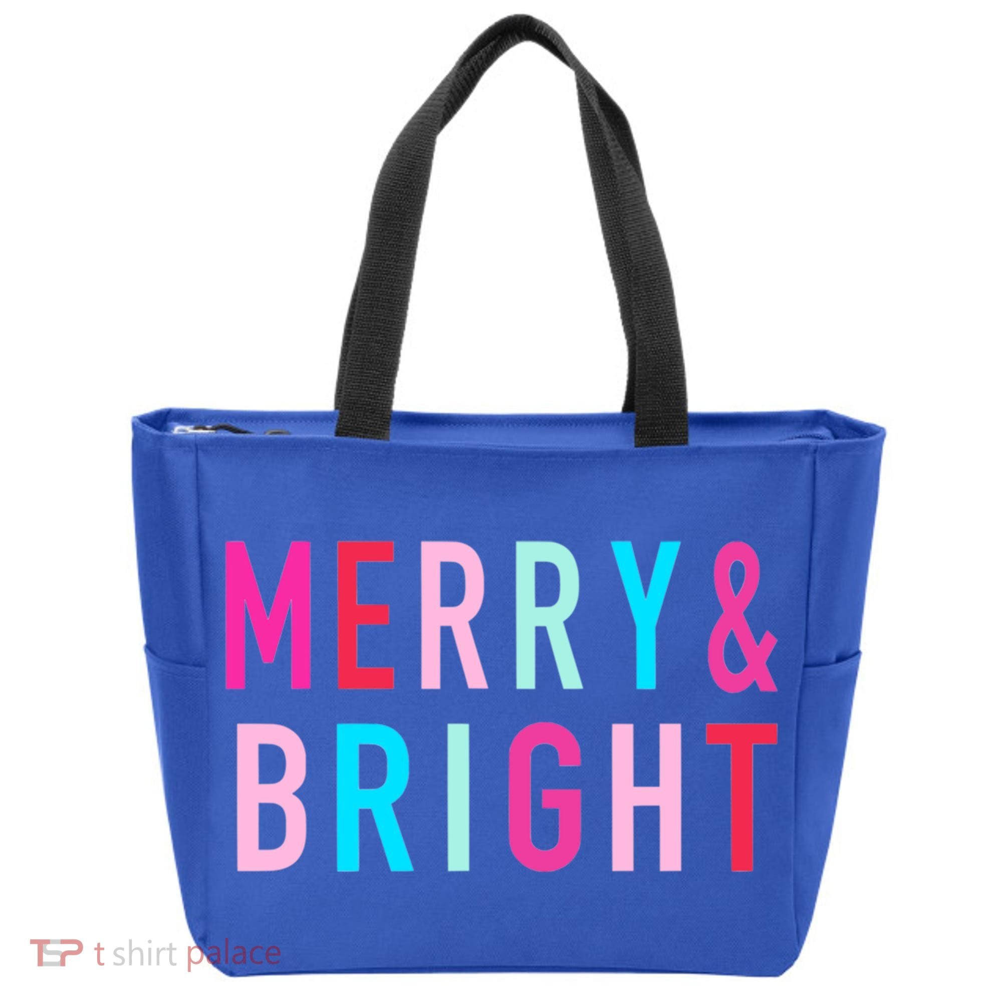 Merry And Bright Christmas Cool Gift Tote Bag