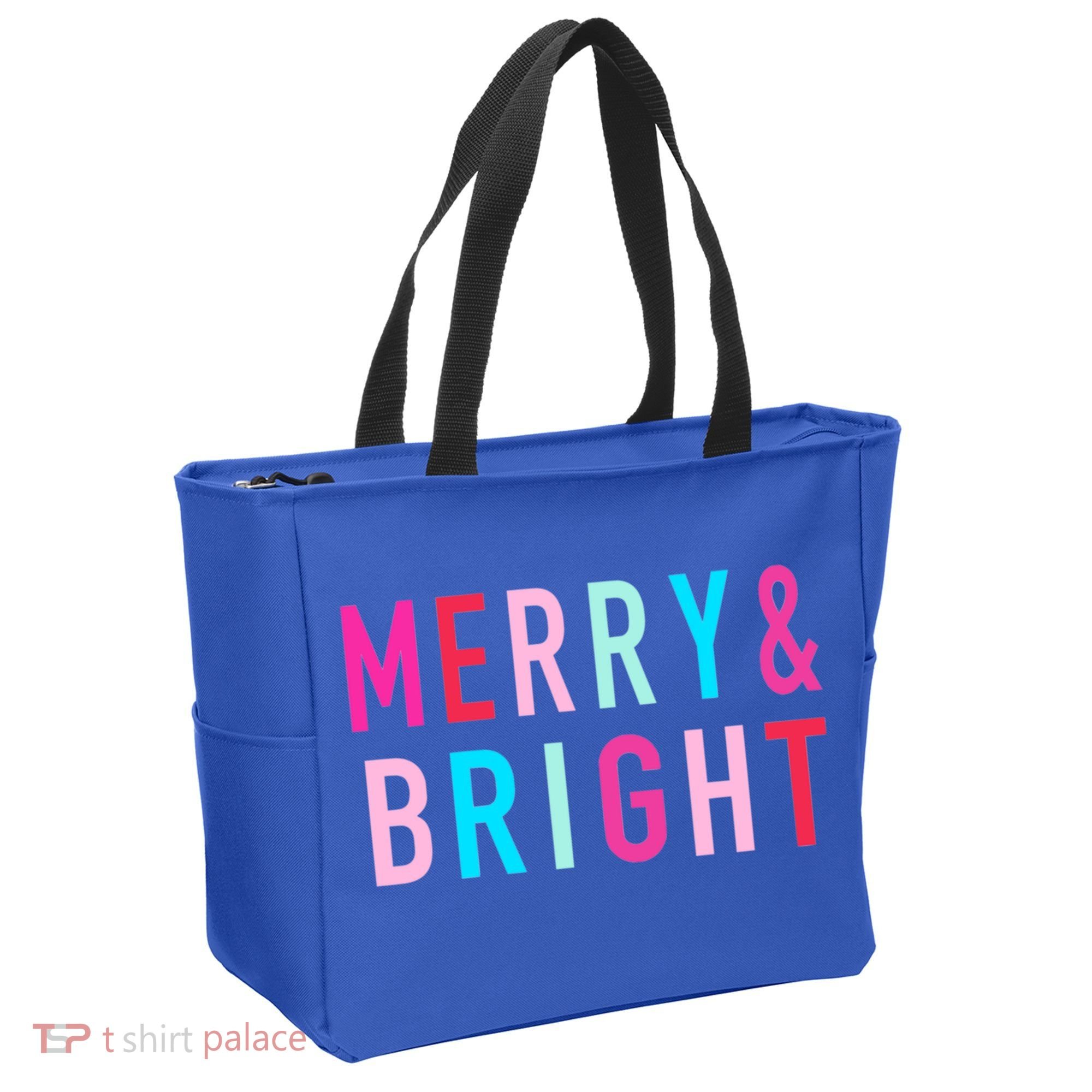 Merry And Bright Christmas Cool Gift Tote Bag