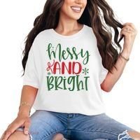 Messy And Bright Funny Christmas Comfort Colors T-Shirt thumb 0