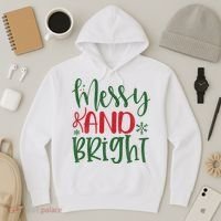 Messy And Bright Funny Christmas Hoodie thumb 3