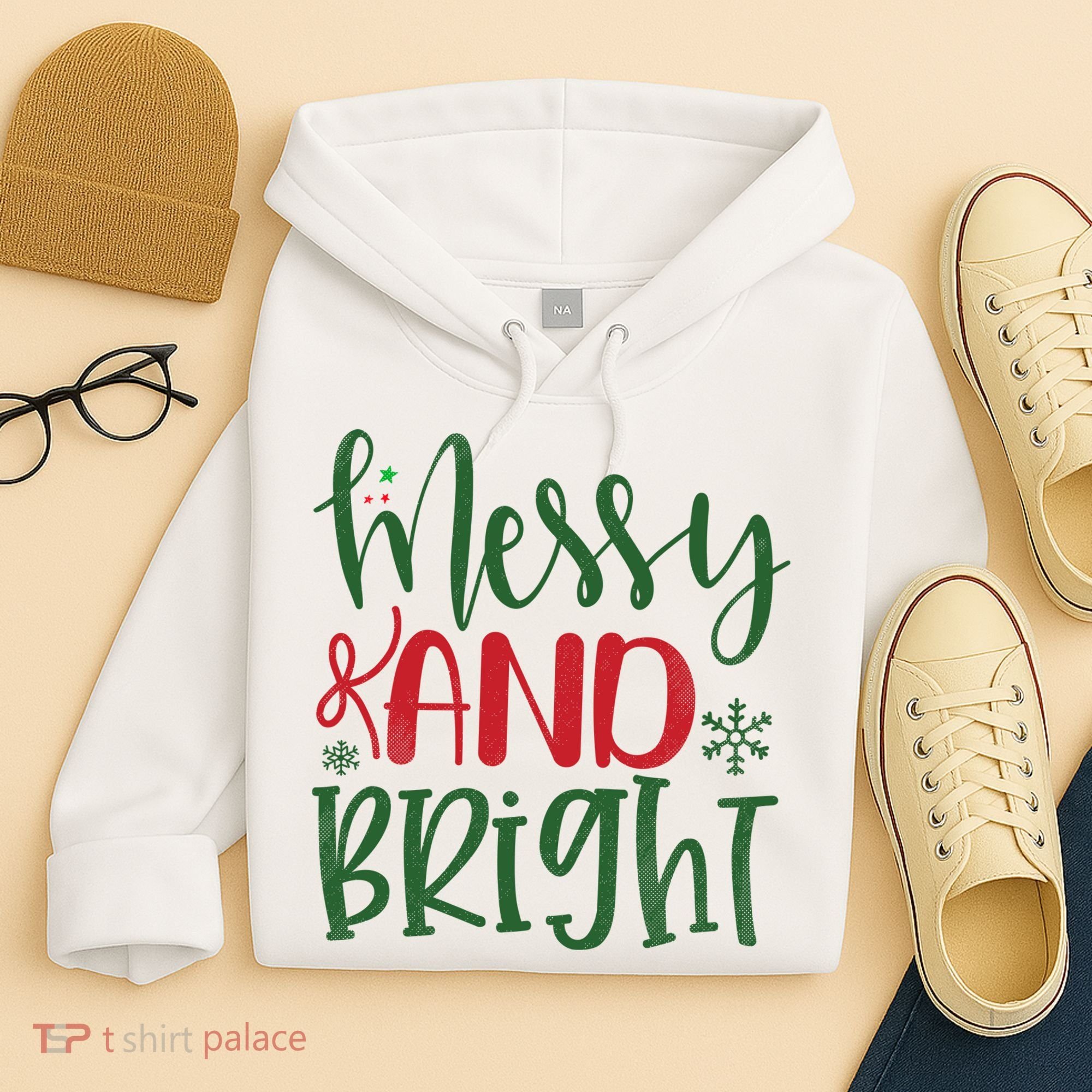 Messy And Bright Funny Christmas Hoodie