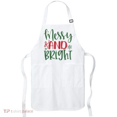 Messy And Bright Funny Christmas Apron