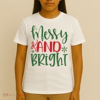 Messy And Bright Funny Christmas T-Shirt thumb 4