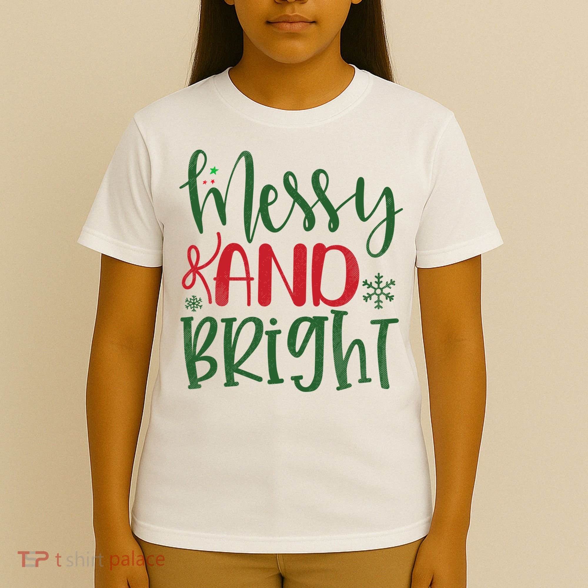 Messy And Bright Funny Christmas T-Shirt