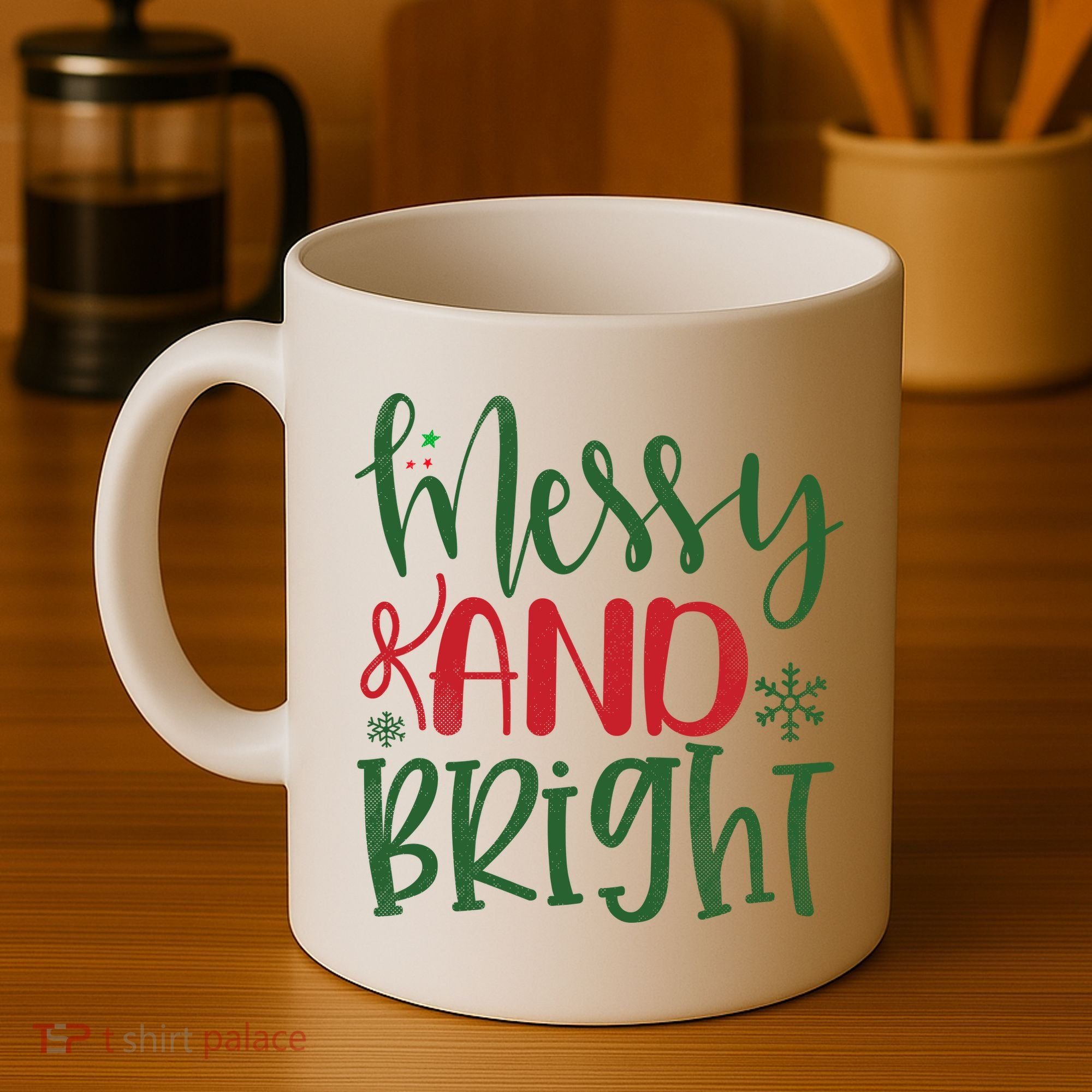 Messy And Bright Funny Christmas Coffee Mug