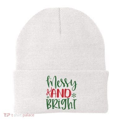 Messy And Bright Funny Christmas Beanie