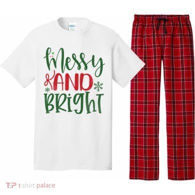 Messy And Bright Funny Christmas Pajama Set