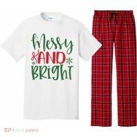Messy And Bright Funny Christmas Pajama Set thumb 0