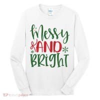 Messy And Bright Funny Christmas Tall Long Sleeve Shirt thumb 0