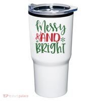 Messy And Bright Funny Christmas Tumbler thumb 0
