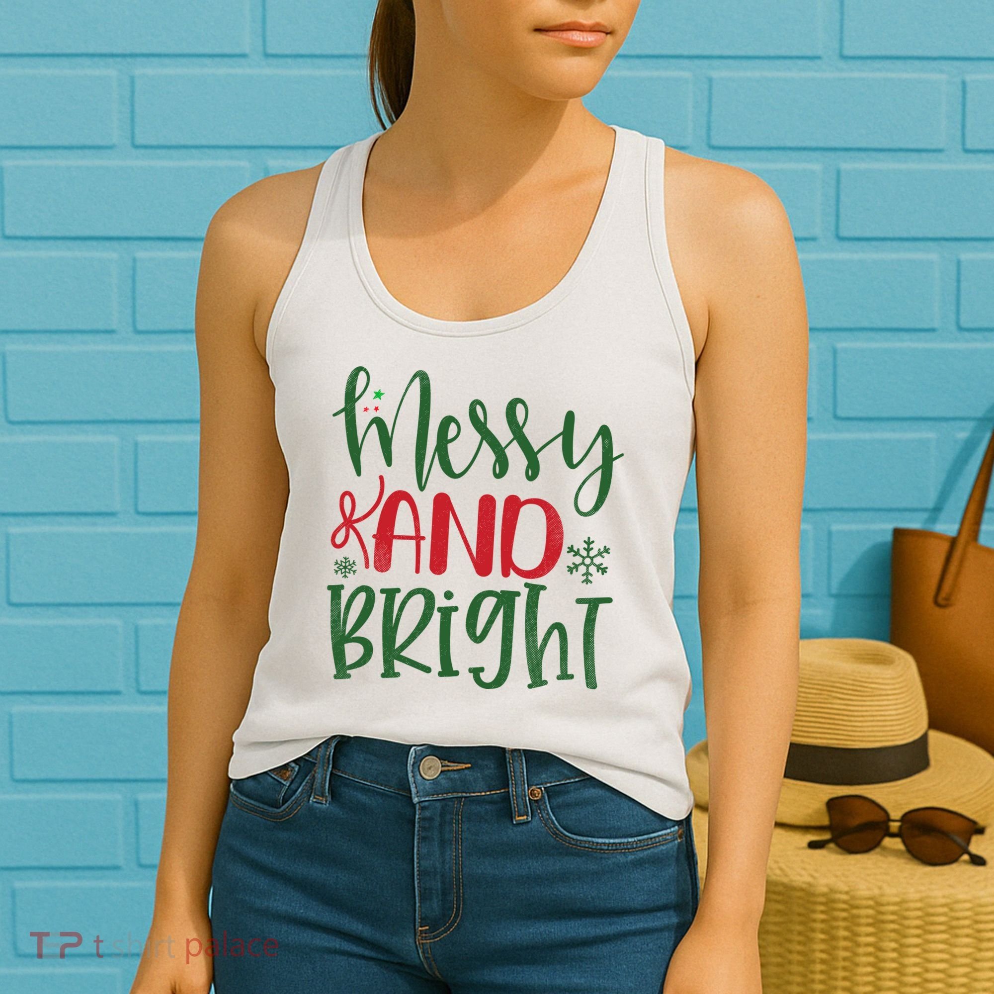 Messy And Bright Funny Christmas Women's Tank Top