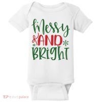Messy And Bright Funny Christmas Baby Bodysuit thumb 0