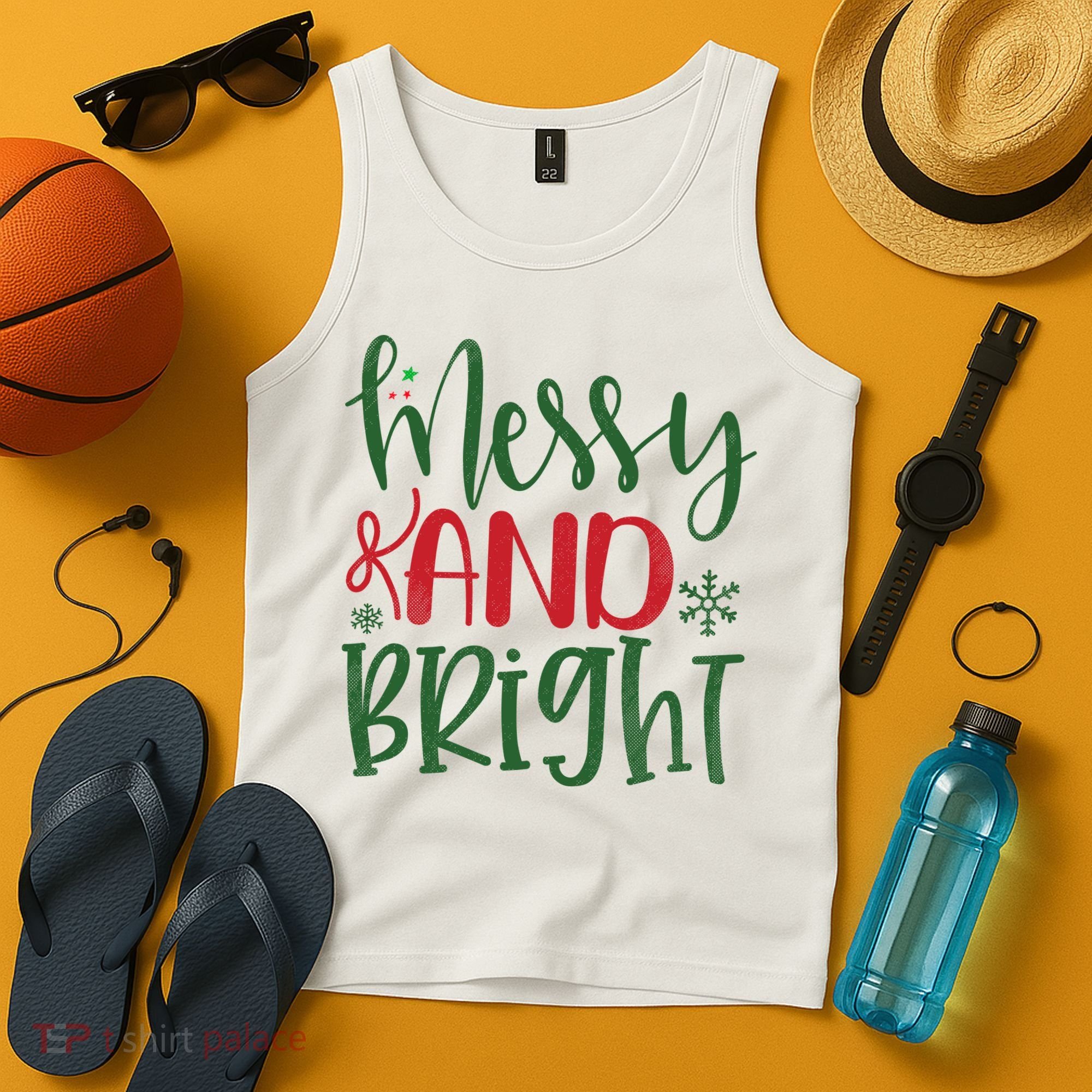 Messy And Bright Funny Christmas Tank Top