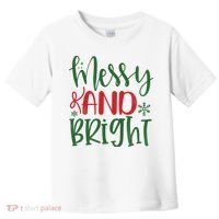Messy And Bright Funny Christmas Toddler T-Shirt thumb 0