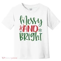Messy And Bright Funny Christmas Toddler T-Shirt thumb 0
