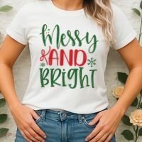 Messy And Bright Funny Christmas Women's T-Shirt thumb 2