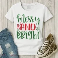 Messy And Bright Funny Christmas Women's T-Shirt thumb 3
