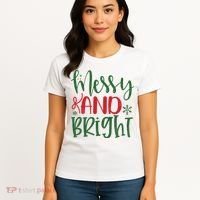 Messy And Bright Funny Christmas Women's T-Shirt thumb 4