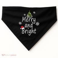 Merry And Bright | Merry Chrismas USA-Made Doggie Bandana thumb 0