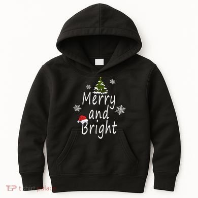 Merry And Bright | Merry Chrismas Kids Hoodie