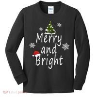 Merry And Bright | Merry Chrismas Kids Long Sleeve Shirt thumb 0